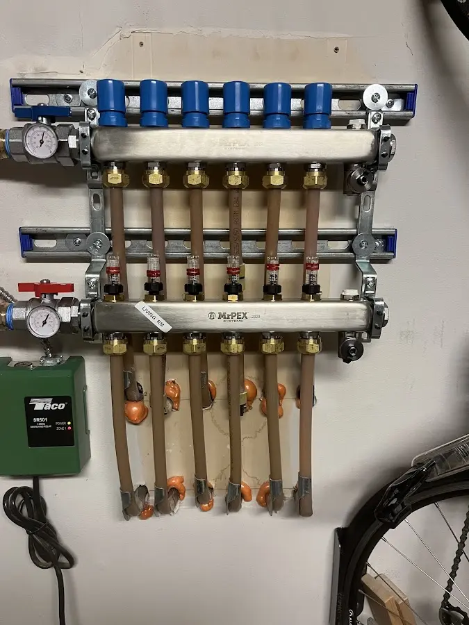 Plumber performing Leak Detection at a residential property in Livermore Falls